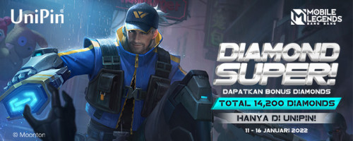 Diamonds Super Promo! Dapatkan Total Bonus  14,200 Diamonds Hanya di UniPin!